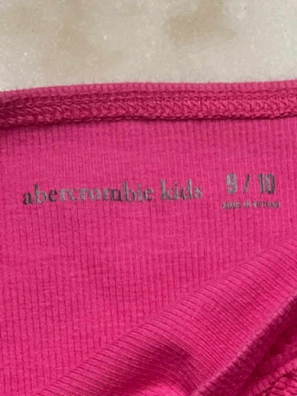 abercrombie kids Hot Pink Ribbed Tank with Floral Appliqué - Picture 2 of 5
